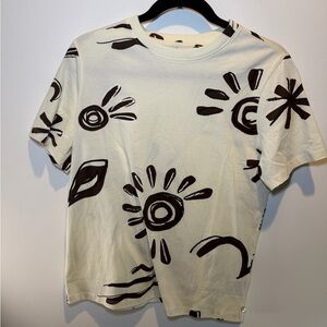 Scotch & Soda Cream and Brown Graphic Tee